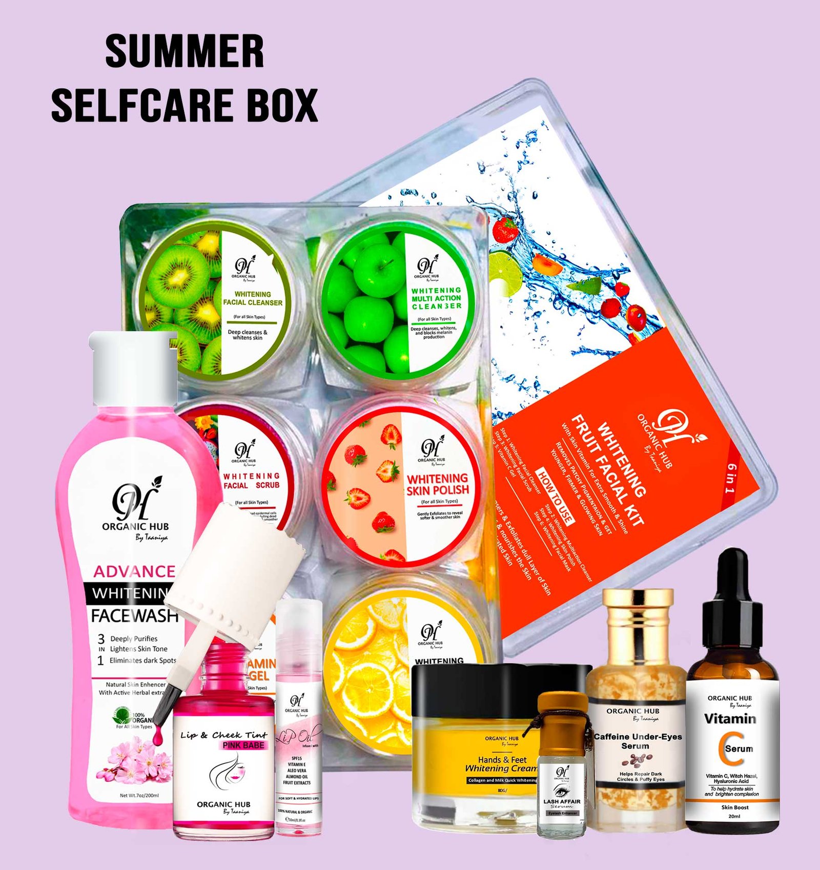 Organic-Hub-Summer-Selfcare-Box Buy Organic hub products online in Pakistan at the most affordable price All can be purchased Essential Products in a Box